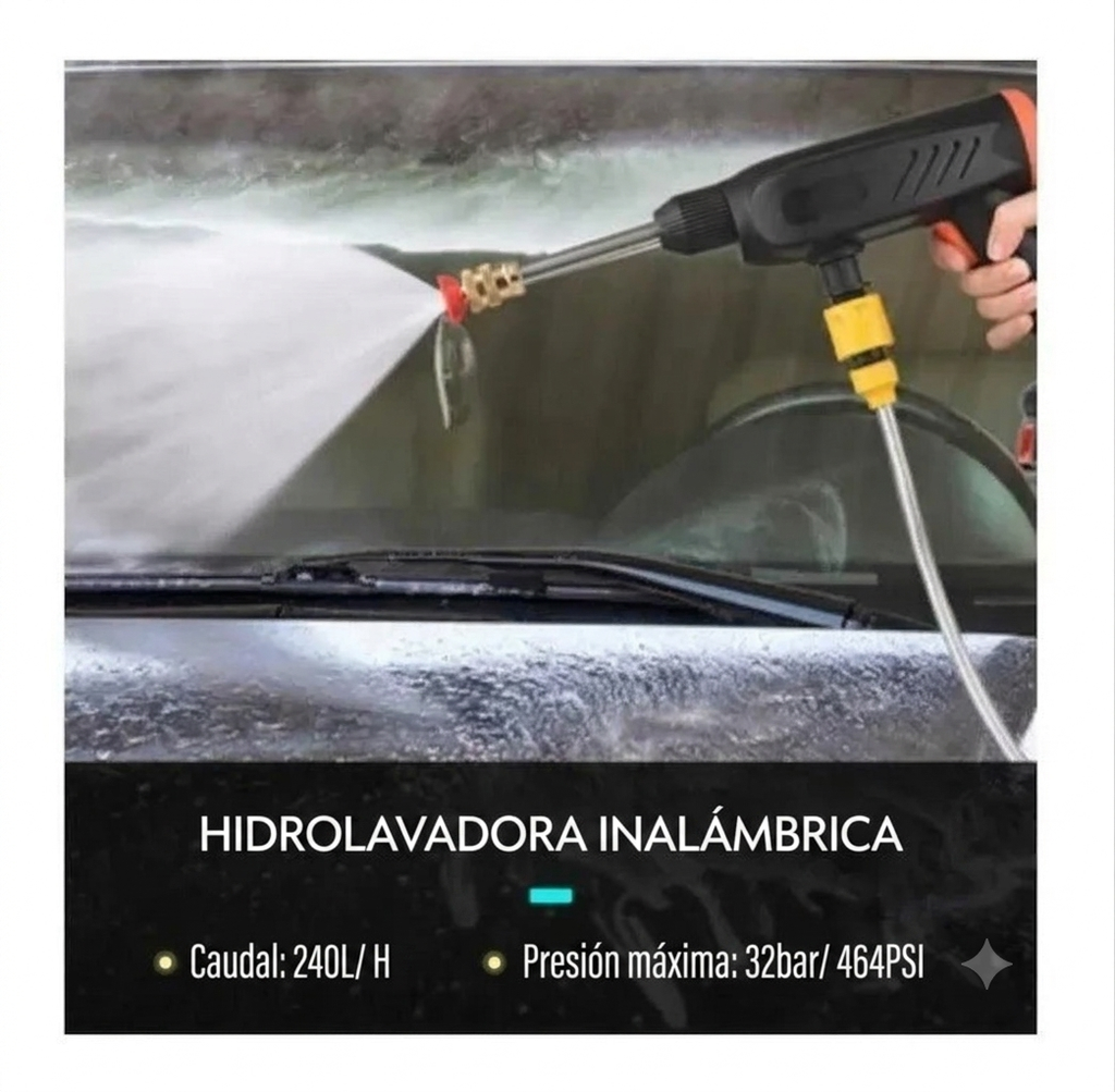 Hidrolavadora Inalámbrica Portátil Recargable 48v
