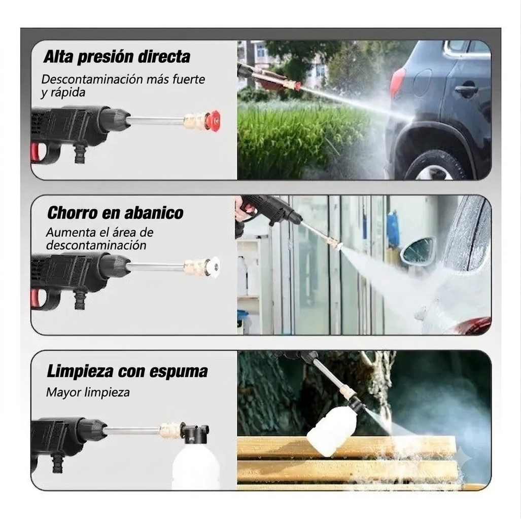 Hidrolavadora Inalámbrica Portátil Recargable 48v