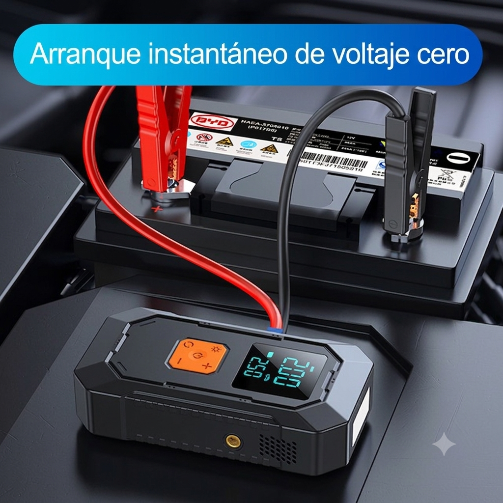 COMBO ARRANCADOR Y COMPRESOR + SOPORTE DE CELULAR