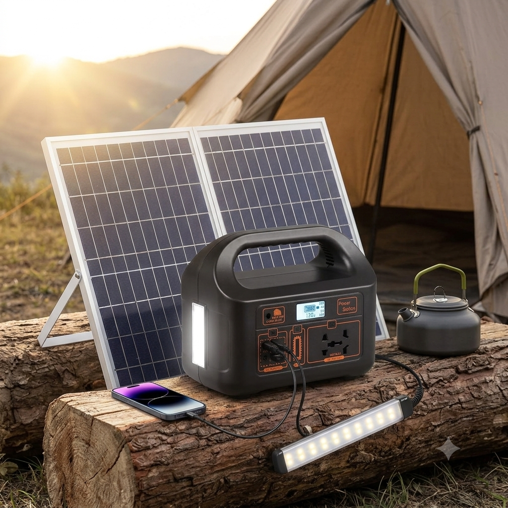 Estación de Carga con Panel Solar 30w