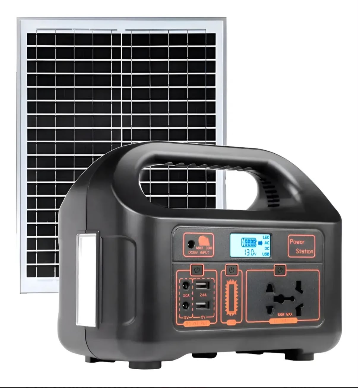 Estación de Carga con Panel Solar 30w