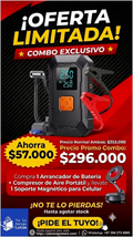 COMBO ARRANCADOR Y COMPRESOR + SOPORTE DE CELULAR