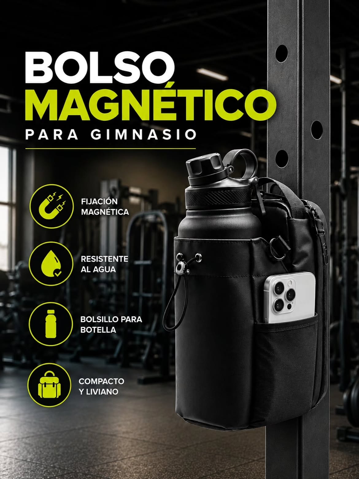 Bolso Magnético Impermeable para GYM