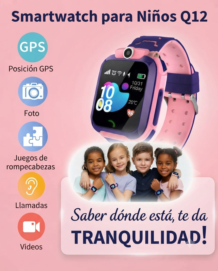 Reloj Inteligente para Niños Q12 con LBS
